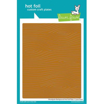 Lawn Fawn Hot Foil Plate - Woodgrain Background